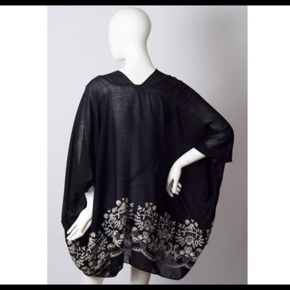 Floral Embroidered Kimono - Picture 3 of 5